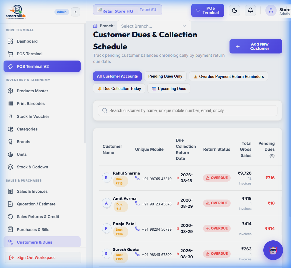 Contractor Udhaar & Customer Ledger